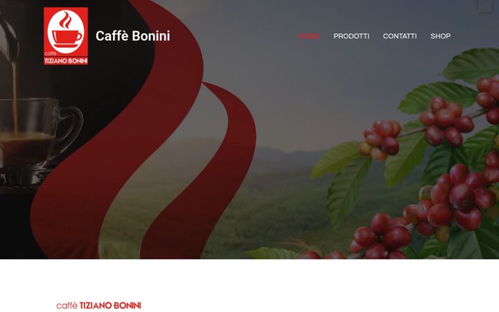 Skærmbillede af caffebonini.it