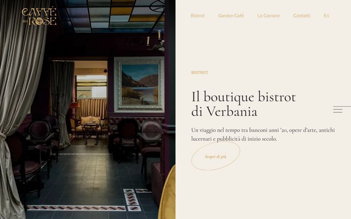 Screenshot του caffedellerosebistrot.it