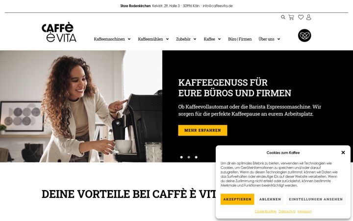 Screenshot von caffeevita.de