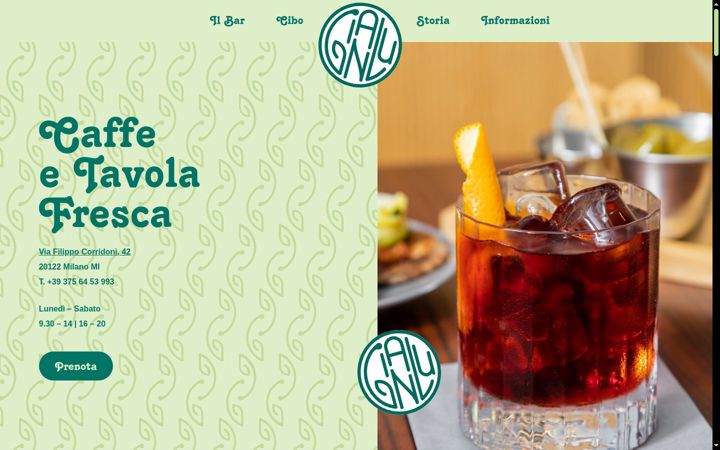 Screenshot of caffegianlu.it
