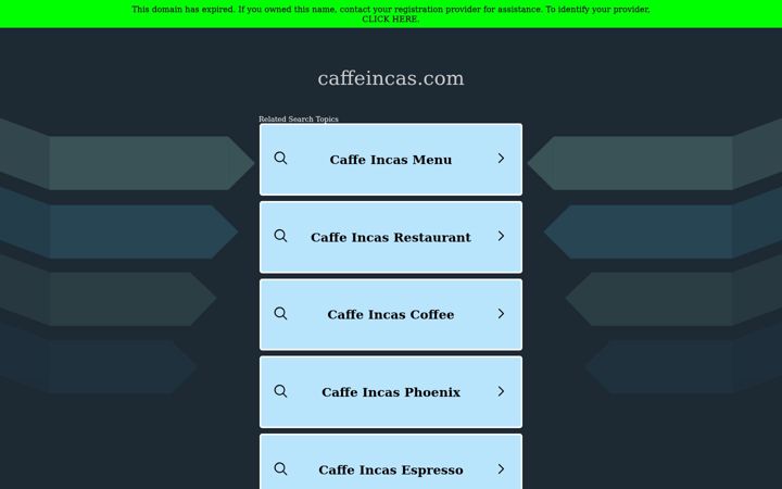 Screenshot of caffeincas.com