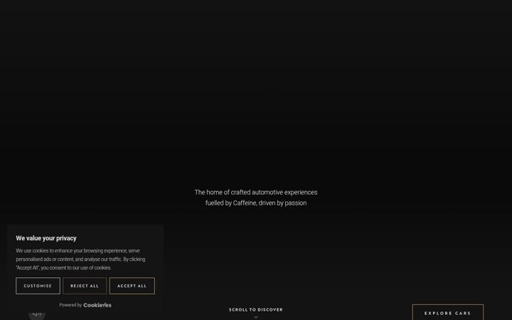 Screenshot of caffeineandcars.co.uk