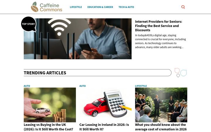 Screenshot of caffeinecommons.com