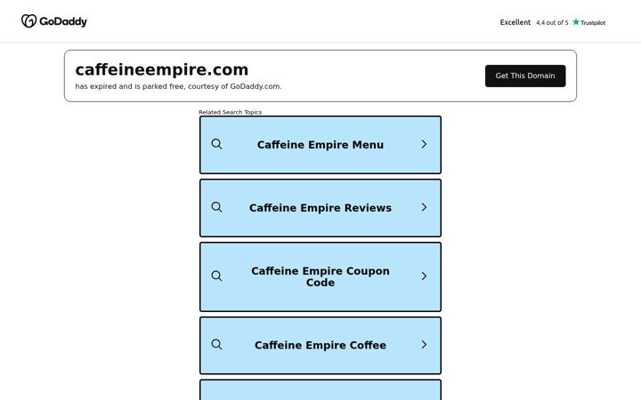 Screenshot of caffeineempire.com