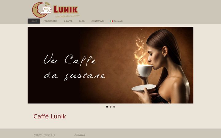 Screenshot of caffelunik.com