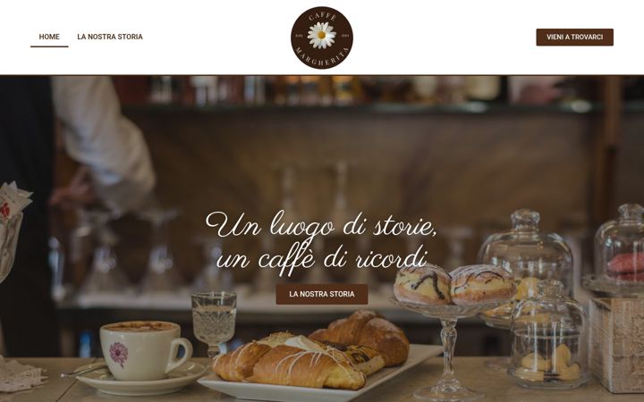 Ekrānuzņēmums no caffemargherita1884.it
