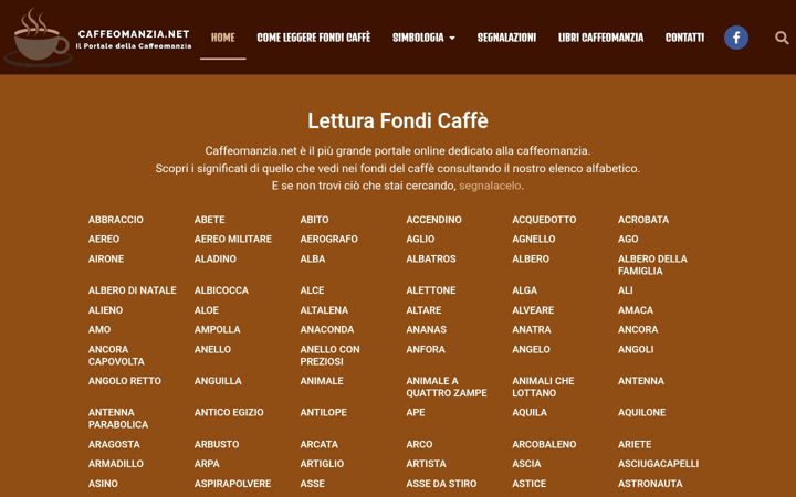 Screenshot of caffeomanzia.net