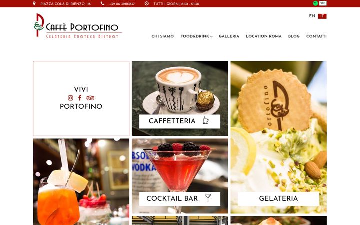 Screenshot of caffeportofino.it