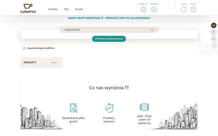 Screenshot of caffeprint.es