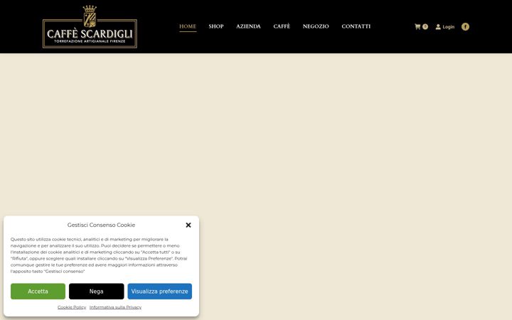 Screenshot of caffescardigli.it