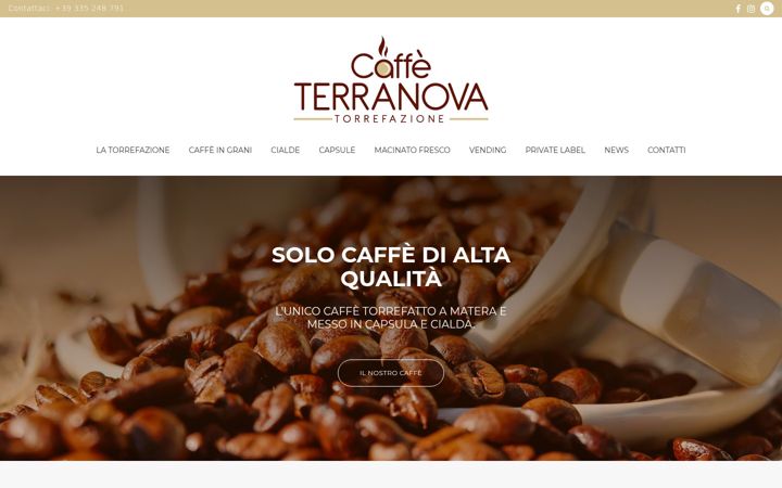 Ekrano kopija caffeterranova.it