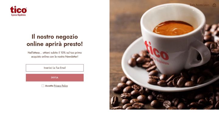 Ekrano kopija caffetico.it