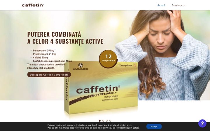 Screenshot of caffetin.ro