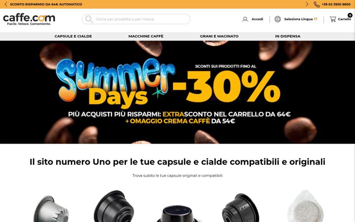 Screenshot of caffetrevenezie.com