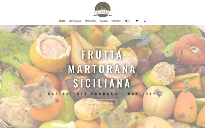 Ekrano kopija caffetteriaparnaso.it