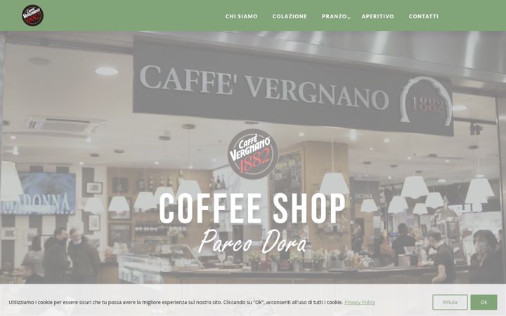 Ekrano kopija caffevergnanoparcodora.it