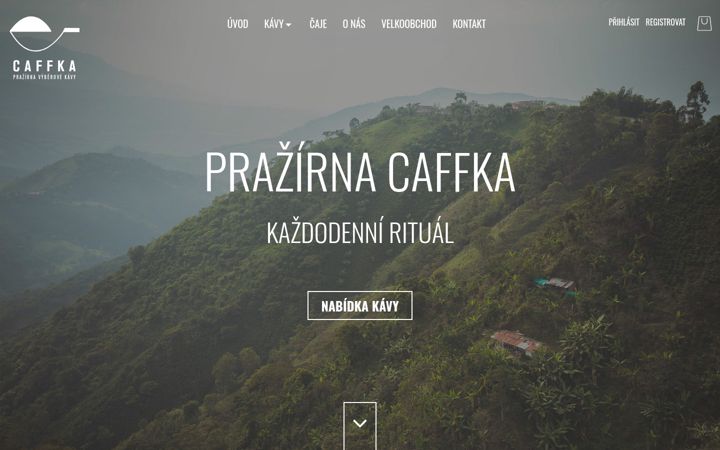 Screenshot of caffka.cz