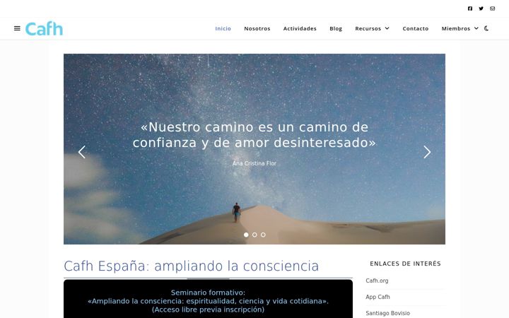 Captura de ecrã de cafh.es