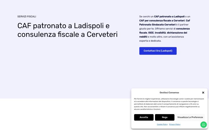 Screenshot of cafladispolicerveteri.it