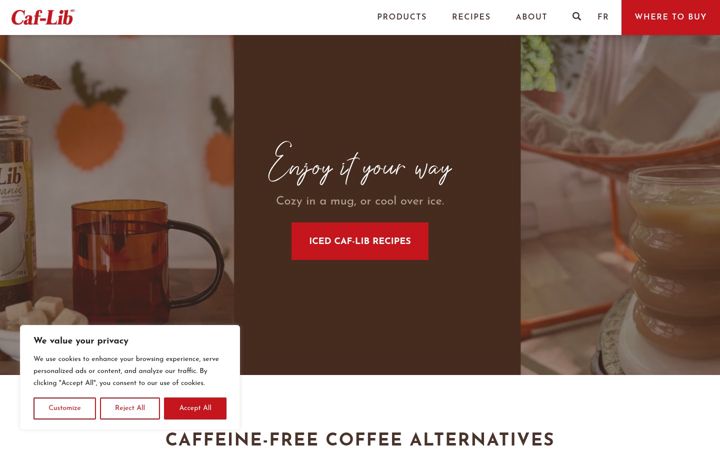 Screenshot of caflib.com