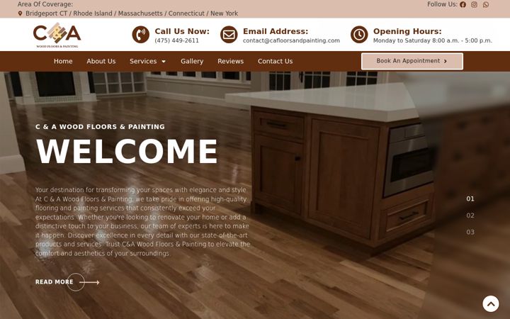 Screenshot of cafloorsandpainting.com