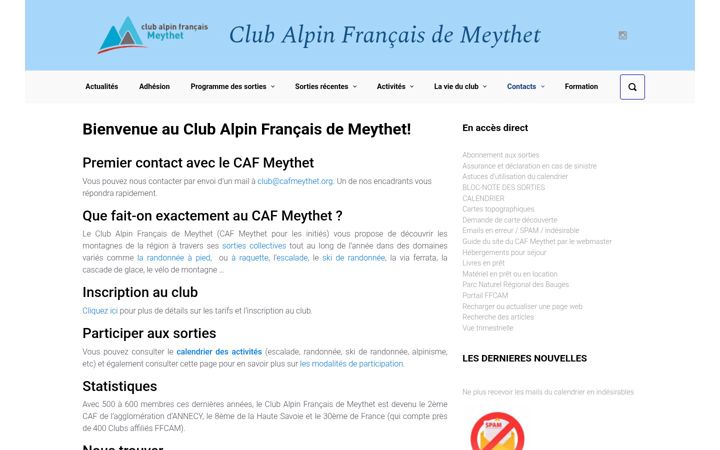 Captură de ecran a cafmeythet.org