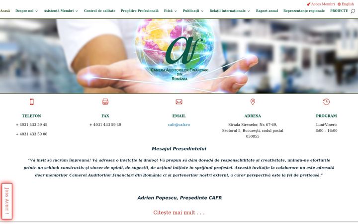 Screenshot of cafr.ro
