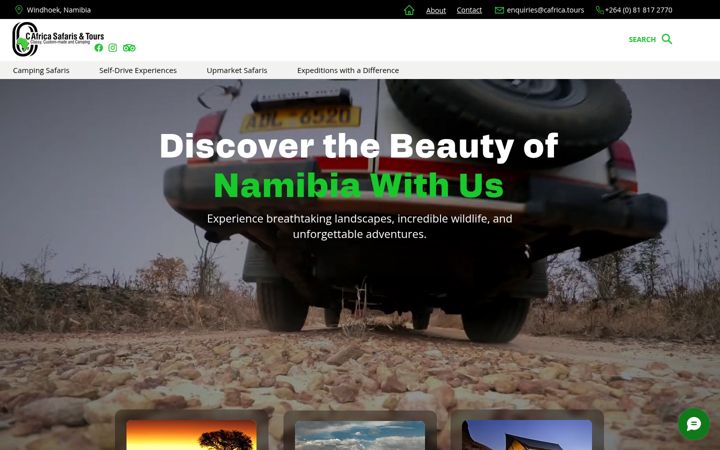 Screenshot of cafrica.tours