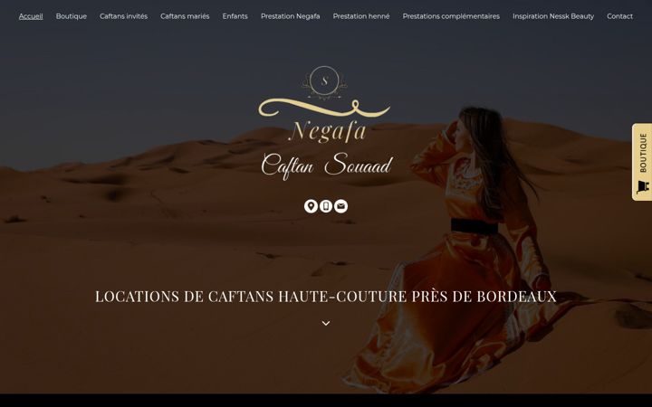 Screenshot of caftansouaad.com