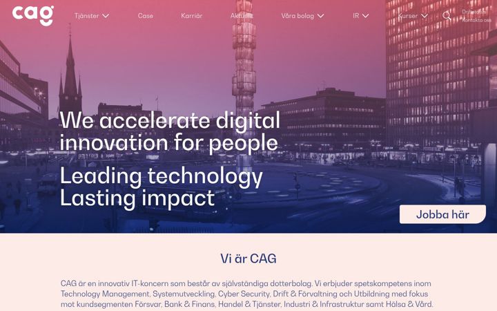 Screenshot of cag.se