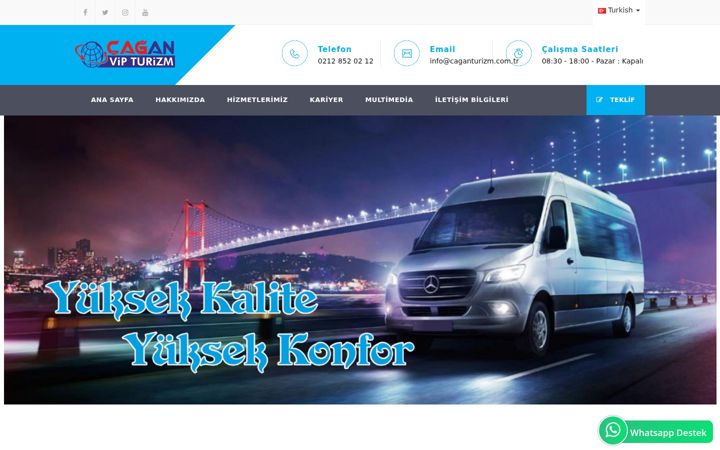 Screenshot of caganturizm.com.tr