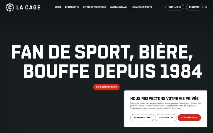 Screenshot of cage.ca