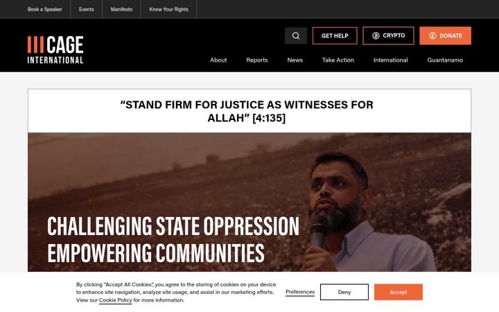 Screenshot of cage.ngo