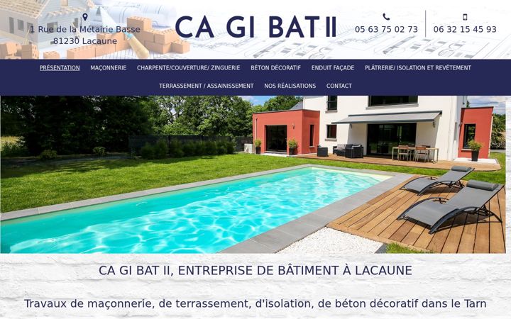 Screenshot of cagibat.fr