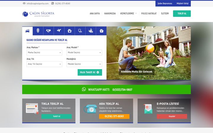Screenshot of caginsigorta.com.tr