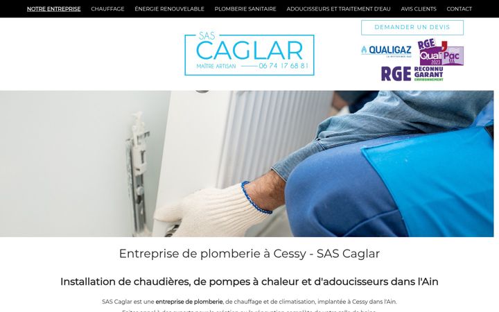 Screenshot of caglar.fr