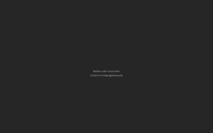 Screenshot of caglarkaraca.de