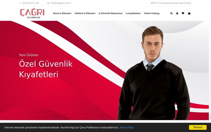 Screenshot of cagrigiyim.com.tr