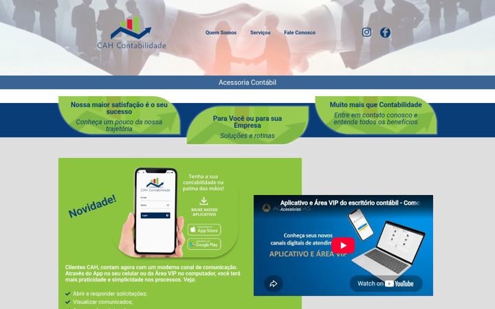 Zrzut ekranu cahcontabilidade.com.br