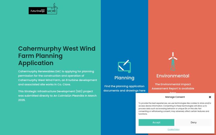 Screenshot of cahermurphywestplanning.ie