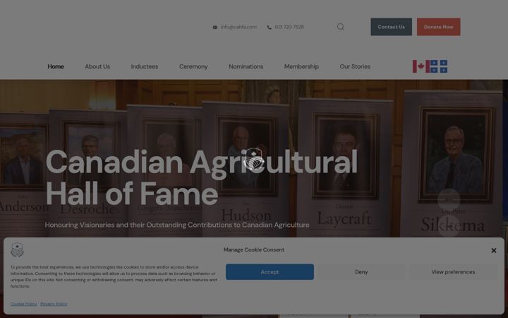 Screenshot of cahfa.com