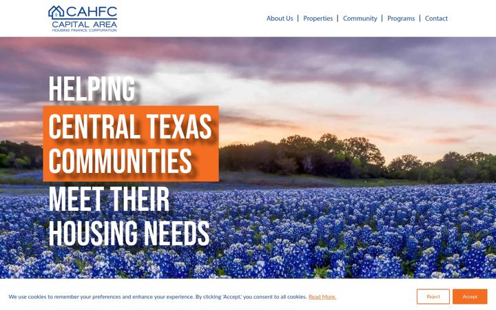 Captura de ecrã de cahfc.org
