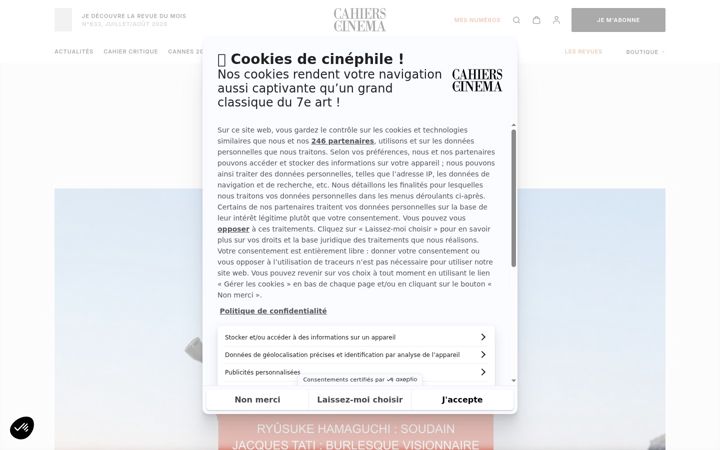 Screenshot of cahiersducinema.com