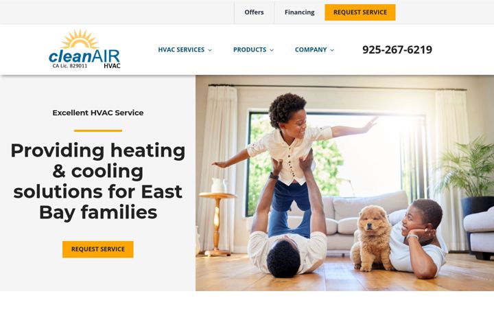 Screenshot of cahvac.com