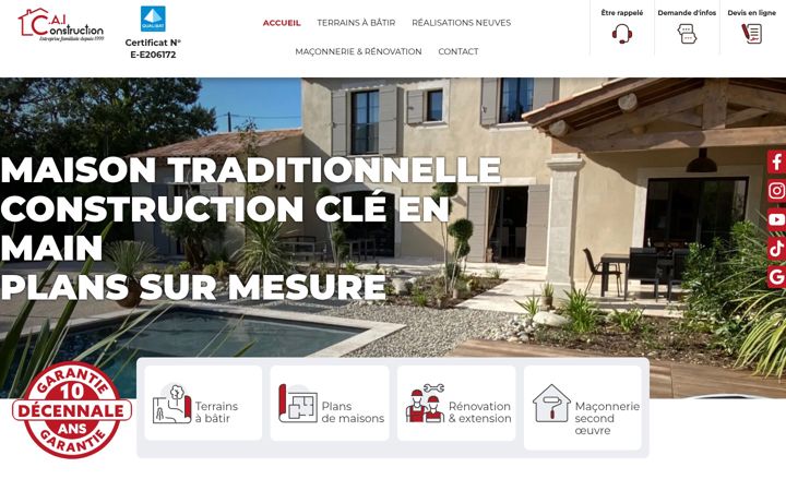 Screenshot of cai-construction.fr