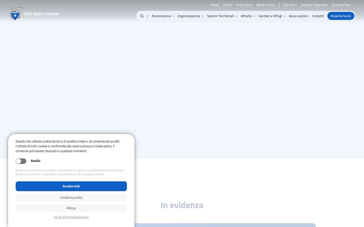 Screenshot of cai.it
