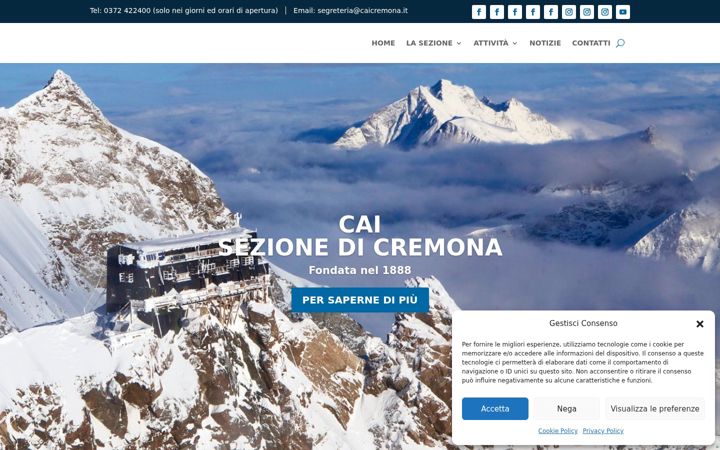 Screenshot van caicremona.it