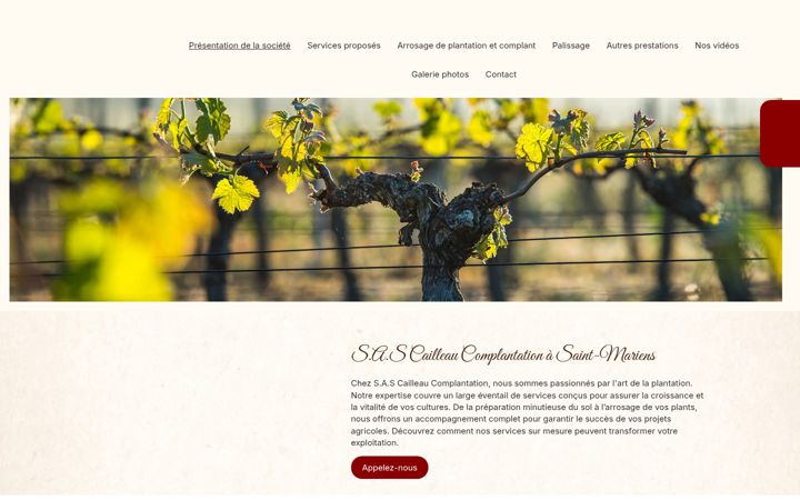 Zrzut ekranu cailleau-complantation.fr