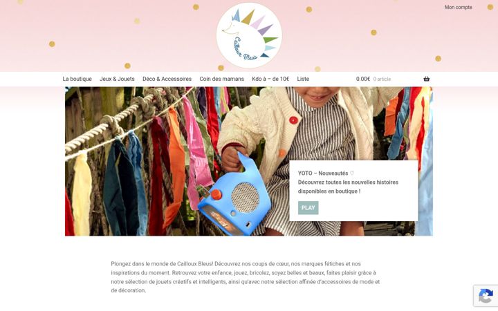 Screenshot of caillouxbleus.com