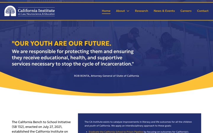 Screenshot von cainstitute.edu